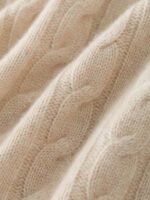 BEIGE FINE KNIT CASHMERE CARDIGAN