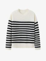 LUXURY CASHMERE STRIPED LUXURY SWEATER