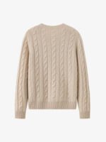 BEIGE FINE KNIT CASHMERE CARDIGAN