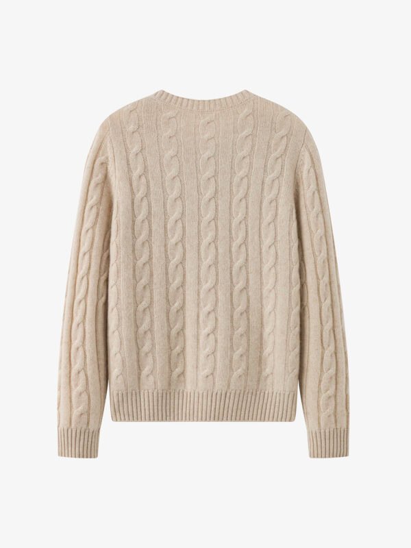 BEIGE FINE KNIT CASHMERE CARDIGAN