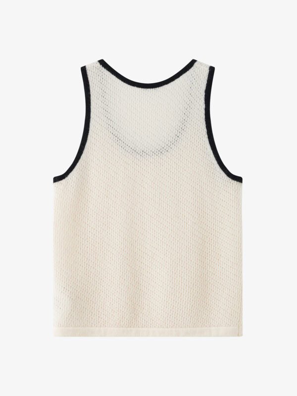 WOMEN'S CASHMERE TANK TOP | CONTRAST TRIM (IVORY/BLACK, BLACK/IVORY)