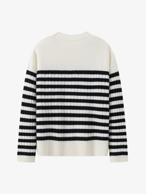 LUXURY CASHMERE STRIPED LUXURY SWEATER