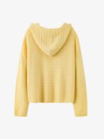 GOAT CASHMERE RICH HOODED SWEATER | DARK GREY, WHITE, SUNFLOWER YELLOW