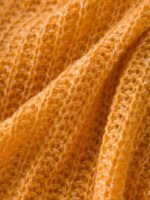 OVERSIZE LUXURY CASHMERE CABLE-KNIT SWEATER | VIBRANT ORANGE & CHARCOAL GREY & SOFT IVORY