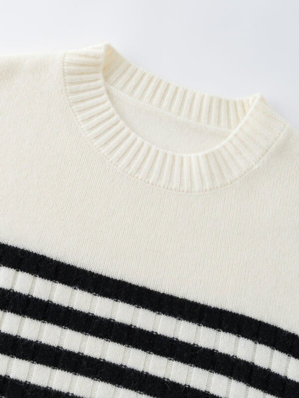 LUXURY CASHMERE STRIPED LUXURY SWEATER
