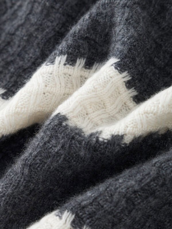 Textured Striped Luxury Cashmere Crew Neck Sweaters (3 Styles)