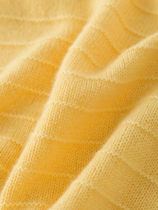 GOAT CASHMERE RICH HOODED SWEATER | DARK GREY, WHITE, SUNFLOWER YELLOW