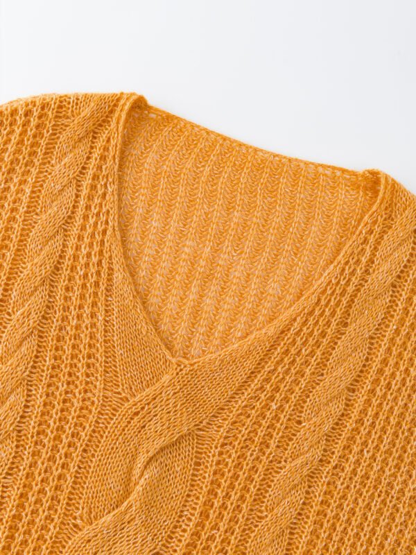 OVERSIZE LUXURY CASHMERE CABLE-KNIT SWEATER | VIBRANT ORANGE & CHARCOAL GREY & SOFT IVORY