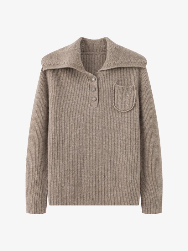 LUXURY CASHMERE DARK COFFEE LUXURY SWEATER