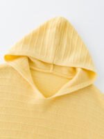 GOAT CASHMERE RICH HOODED SWEATER | DARK GREY, WHITE, SUNFLOWER YELLOW