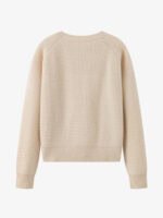 SOFT CASHMERE TOUCH CREW NECK SWEATER - BEIGE & CAMEL