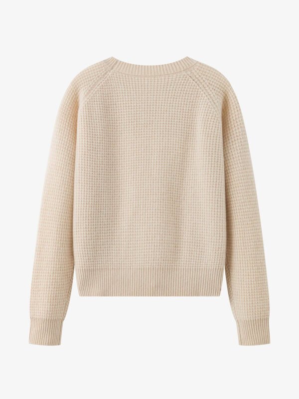 SOFT CASHMERE TOUCH CREW NECK SWEATER - BEIGE & CAMEL