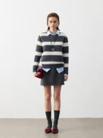 Textured Striped Luxury Cashmere Crew Neck Sweaters (3 Styles)