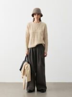 ABLE-KNIT SOFT TOUCH CASHMERE CREW NECK SWEATER (2 COLORS)