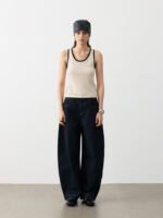 WOMEN'S CASHMERE TANK TOP | CONTRAST TRIM (IVORY/BLACK, BLACK/IVORY)