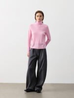 LUXURY CASHMERE SLIM-FIT TURTLENECK SWEATER | SOFT CAMEL, CHARCOAL GREY, BLUSH PINK