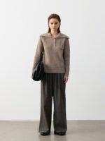 LUXURY CASHMERE DARK COFFEE LUXURY SWEATER