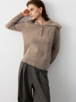 LUXURY CASHMERE DARK COFFEE LUXURY SWEATER