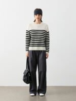 LUXURY CASHMERE STRIPED LUXURY SWEATER