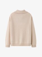 LUXURY CASHMERE BLEND HALF-ZIP COLLARED SWEATER | SOFT CREAM