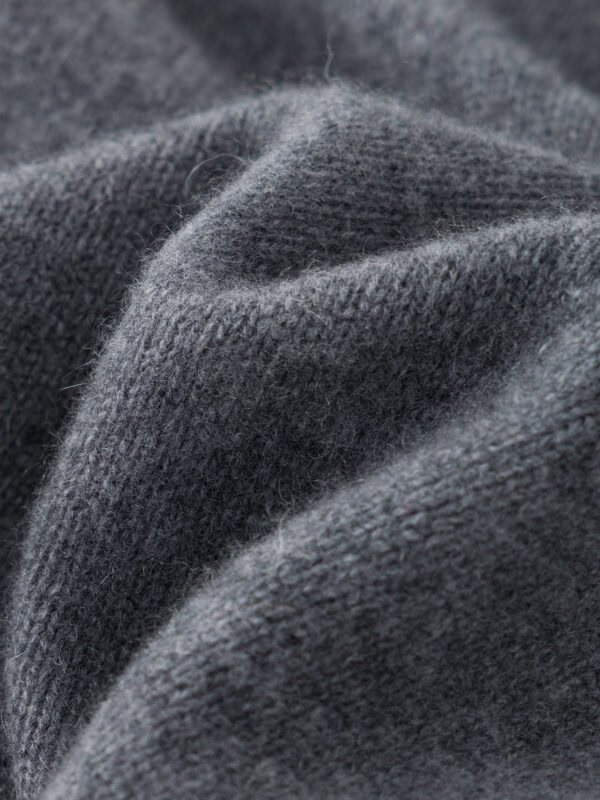 LUXURY CASHMERE HALF-ZIP COLLARED SWEATER | TAUPE BROWN & CHARCOAL GREY