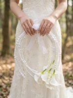 White Calla Lily Pearl Bridal Bouquet