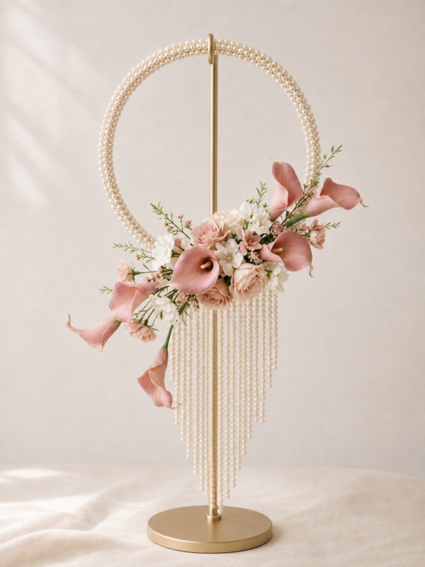 Blush Calla Lily Pearl Bouquet