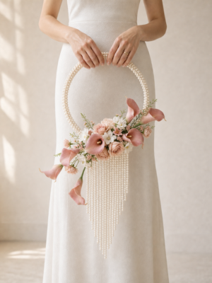 Blush Calla Lily Pearl Bouquet