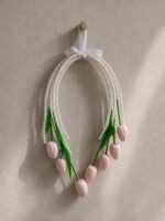 Pink Tulip Pearl Bridal Bouquet