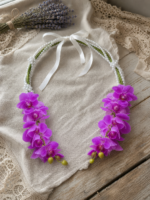 Purple Orchid Pearl Hoop Bridal Bouquet