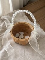 Pearl Handle Flower Girl Basket