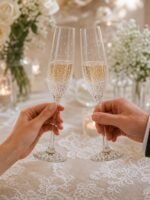 Pearl Crystal Champagne Flute Set