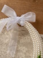 White Tulip Pearl Hoop Bridal Bouquet