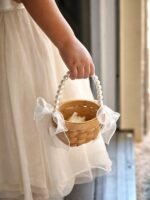 Pearl Handle Flower Girl Basket