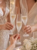 Pearl Crystal Champagne Flute Set