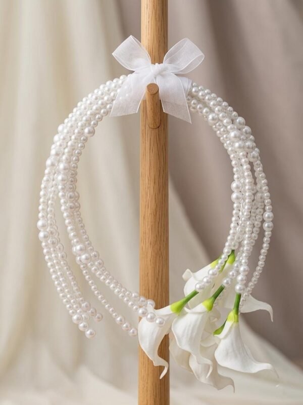 White Calla Lily Pearl Bridal Bouquet
