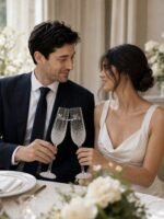Custom Mr. & Mrs. Pearl Wedding Champagne Flutes