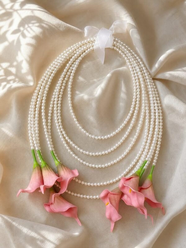 Pink Calla Lily Pearl Bridal Bouquet