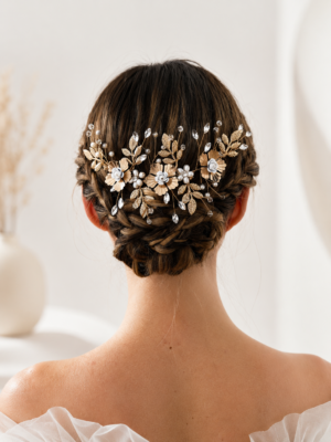 Gold Floral Bridal Hair Vine