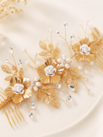 Gold Floral Bridal Hair Vine