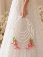 Pink Calla Lily Pearl Bridal Bouquet