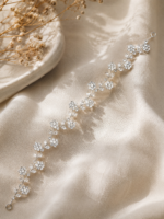 Silver Blossom Bridal Hair Vine