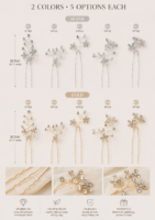 Five-Piece Floral Bridal Hair Pin Set