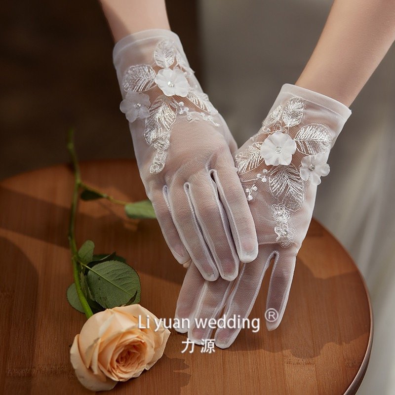 Bridal glove detail sample
