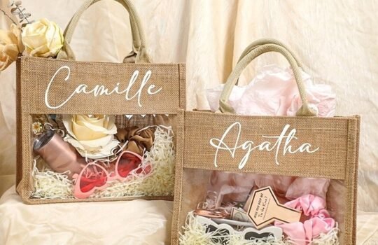 Personalized keepsake bag sample for bridesmaid gifts and wedding weekends