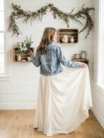 Custom Pearl Bridal Denim Jacket