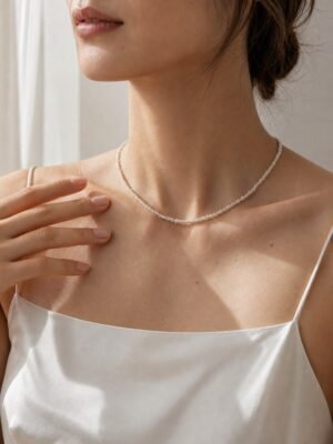 Natural Saltwater Keshi Pearl Necklace