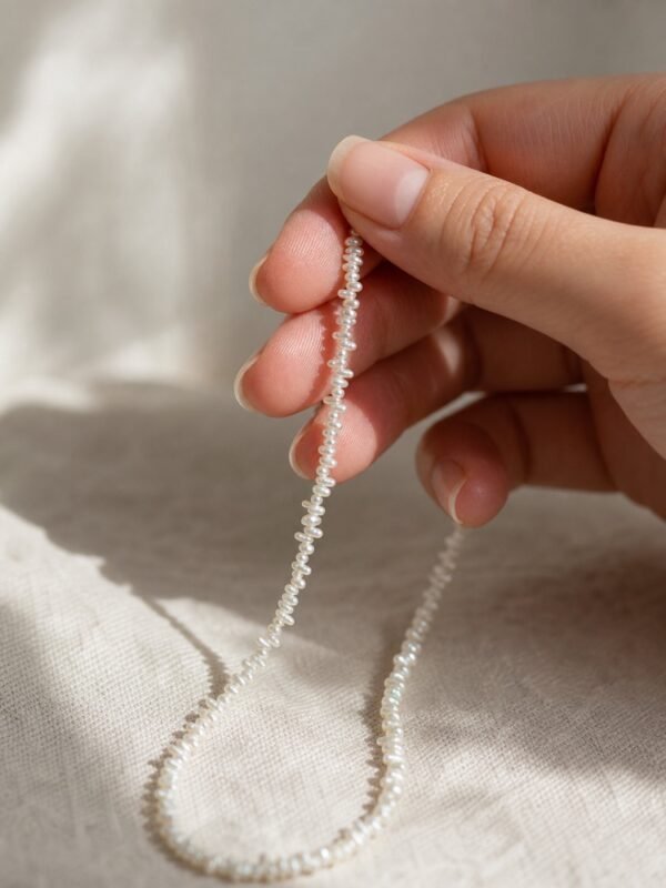Natural Saltwater Keshi Pearl Necklace
