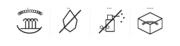 Black and white care label icons for a freshwater pearl necklace: handle gently, keep dry, avoid perfume spray, and store separately