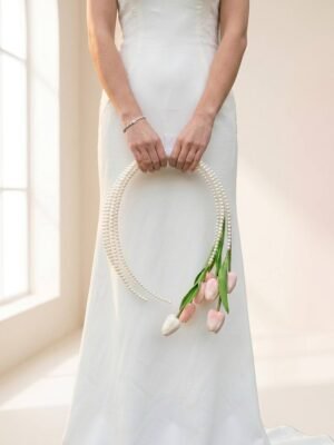 Pearl Tulip Bridal Bouquet
